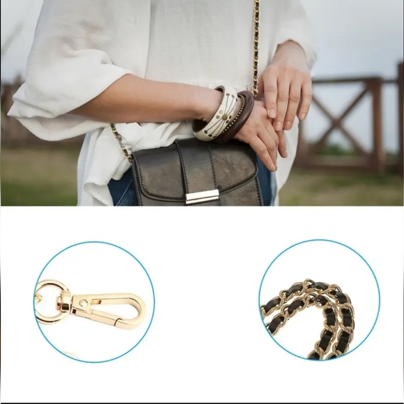 NWT Gold & Black Crossbody Chain - Picture 3 of 4